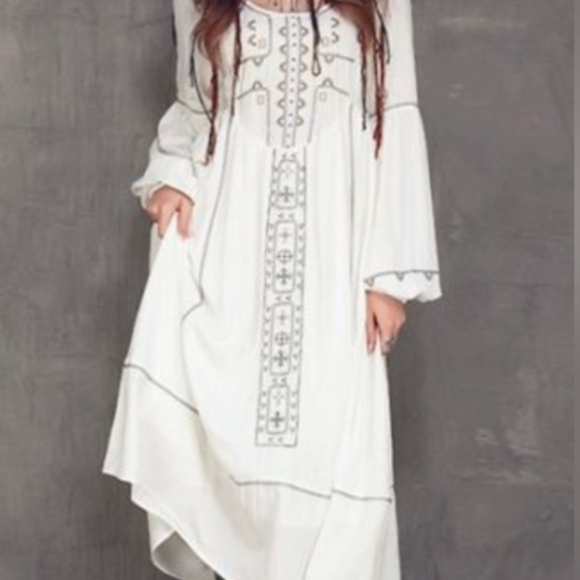 Free People Desert Winds Embroidered Boho Maxi Dress - Picture 15 of 16